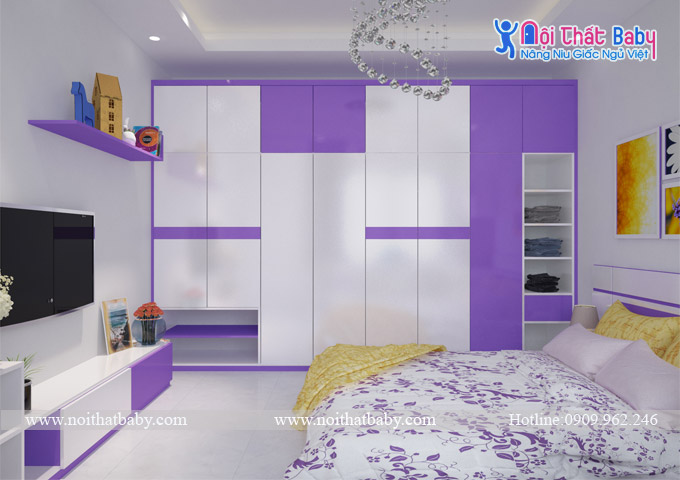 Xem ngay 30 Mẫu phòng ngủ màu tím phù hợp với mọi lứa tuổi