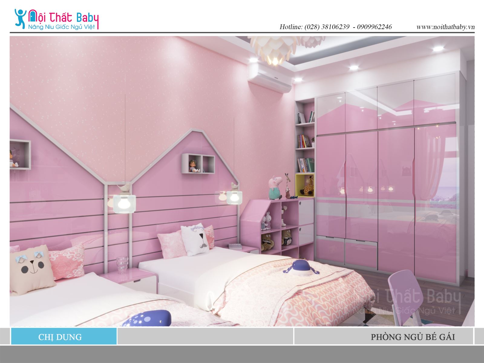 Giường ngủ màu hồng dễ thương là lựa chọn tuyệt vời cho bé gái của bạn. Kiểu dáng đơn giản với màu hồng pastel, giường ngủ này sẽ mang lại cảm giác ấm áp và thân thiện cho bé gái của bạn.