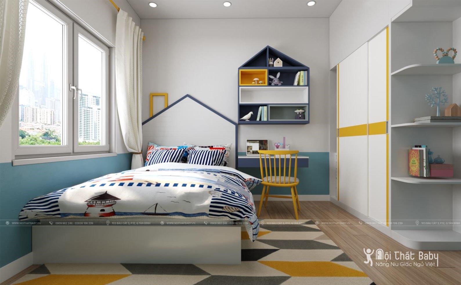 Những mẫu thiết kế phòng ngủ bé trai đẹp nhất năm 2020