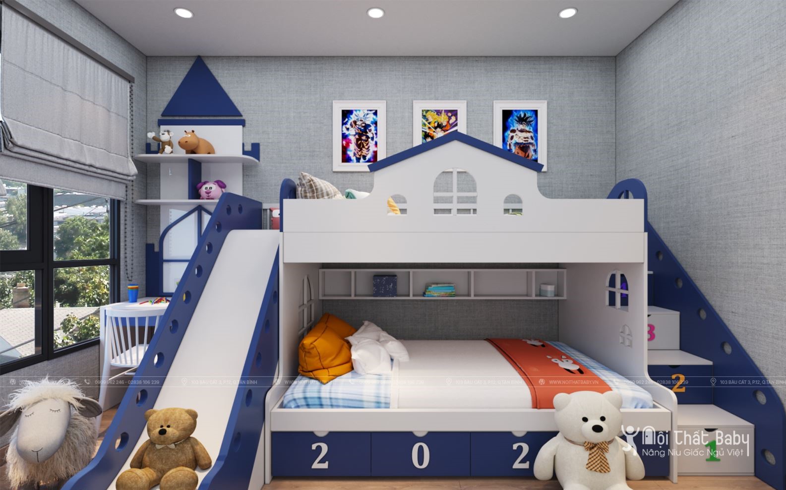 Top những mẫu giường tầng dành cho bé trai đẹp nhất năm 2020