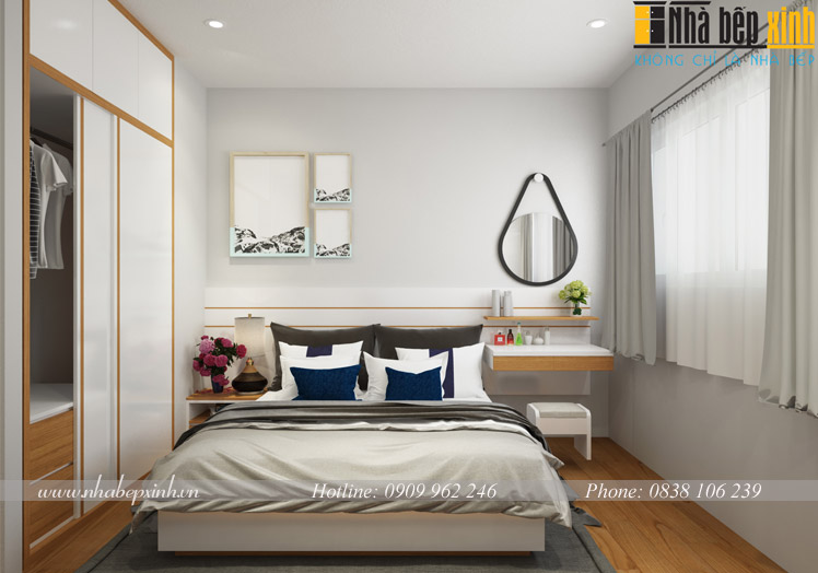 Phòng ngủ hiện đại tạo hình đơn giản TGNBX45 _ Nội thất gỗ hiện đại