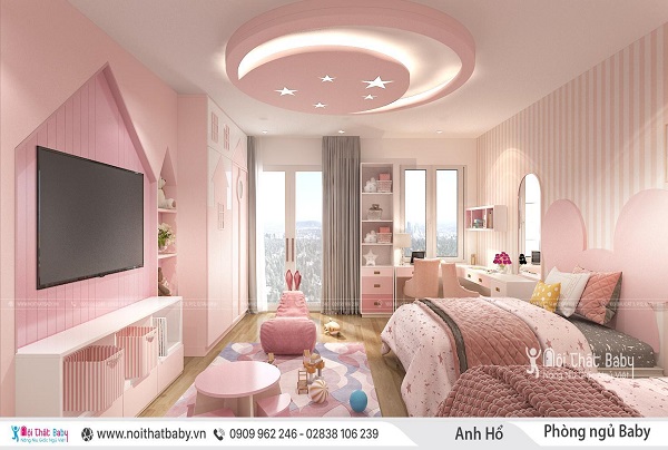 Trang trí phòng ngủ Hello Kitty cho các bé gái đẹp mộng mơ