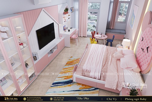 Phòng ngủ bé gái màu hồng tại Biên Hòa - Đồng Nai