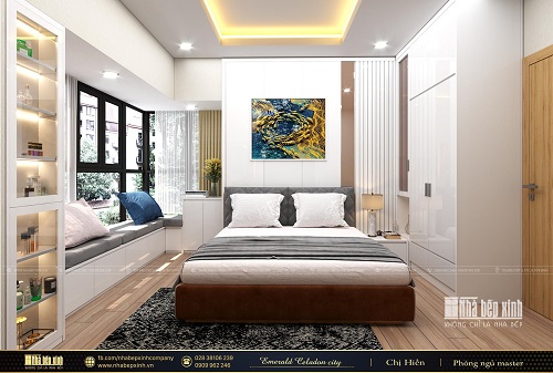 Phòng ngủ người lớn hiện đại tại Emerald Celadon City 104m2