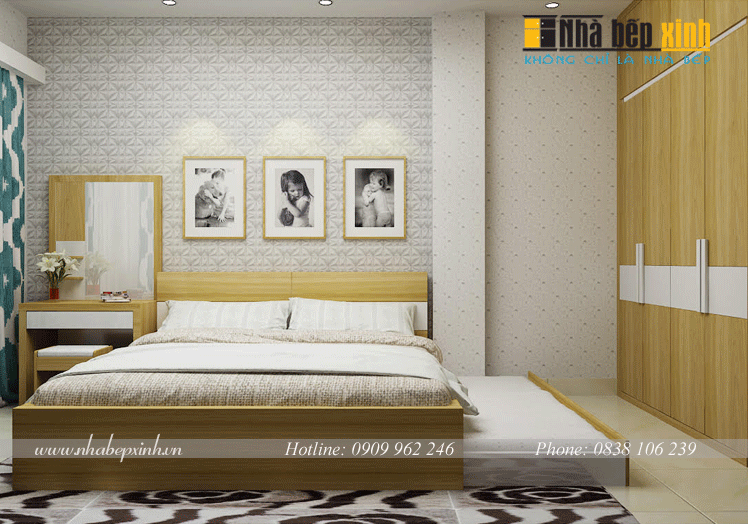 Phòng ngủ đẹp sắc màu tự nhiên nhà chị Phương Oanh TGNBX51