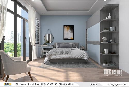 Thiết kế nội thất phòng ngủ 15m2 hiện đại