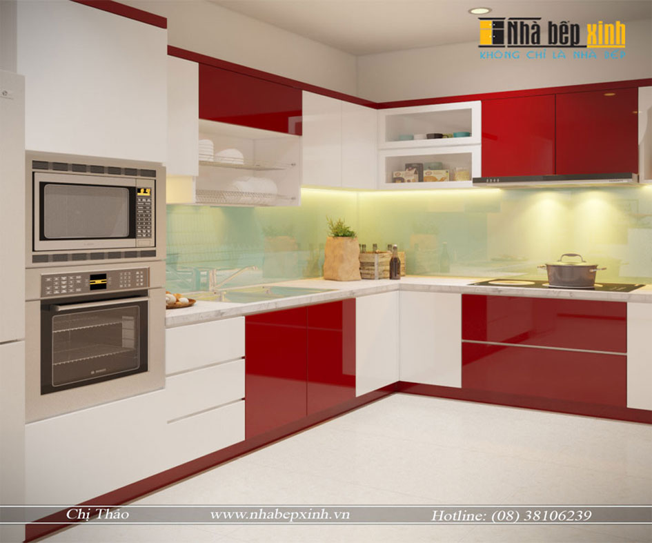 Thiết kế nội thất bếp Chung cư Gia Hòa- Chị Thảo NBX128